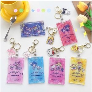 SAILOR MOON x SANRIO Limited Edition KEYRING KEYCHAIN CARD HOLDER Anime Kawaii